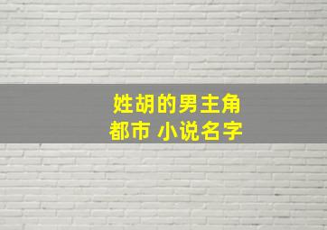 姓胡的男主角都市 小说名字